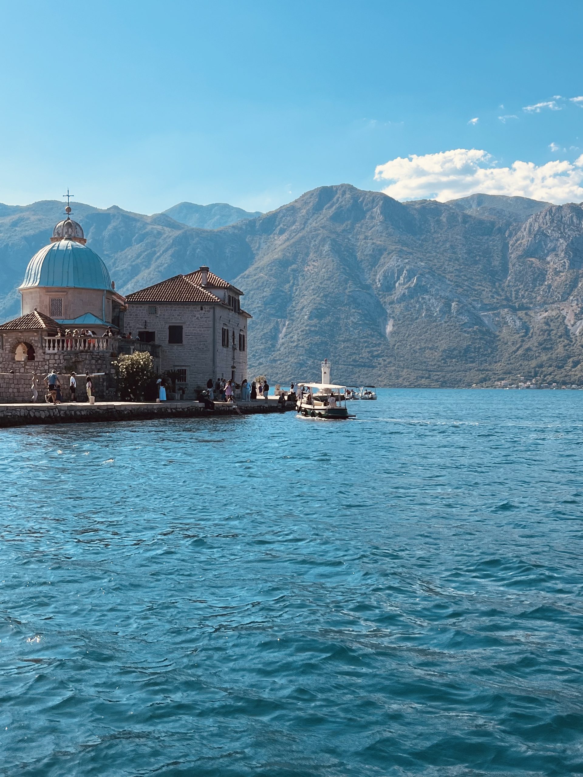 Our Lady of the Rocks church off the coast of Perast, Montenegro.