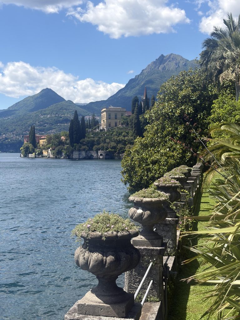 Views over Lake Como from a lakeside Villa in Varenna.