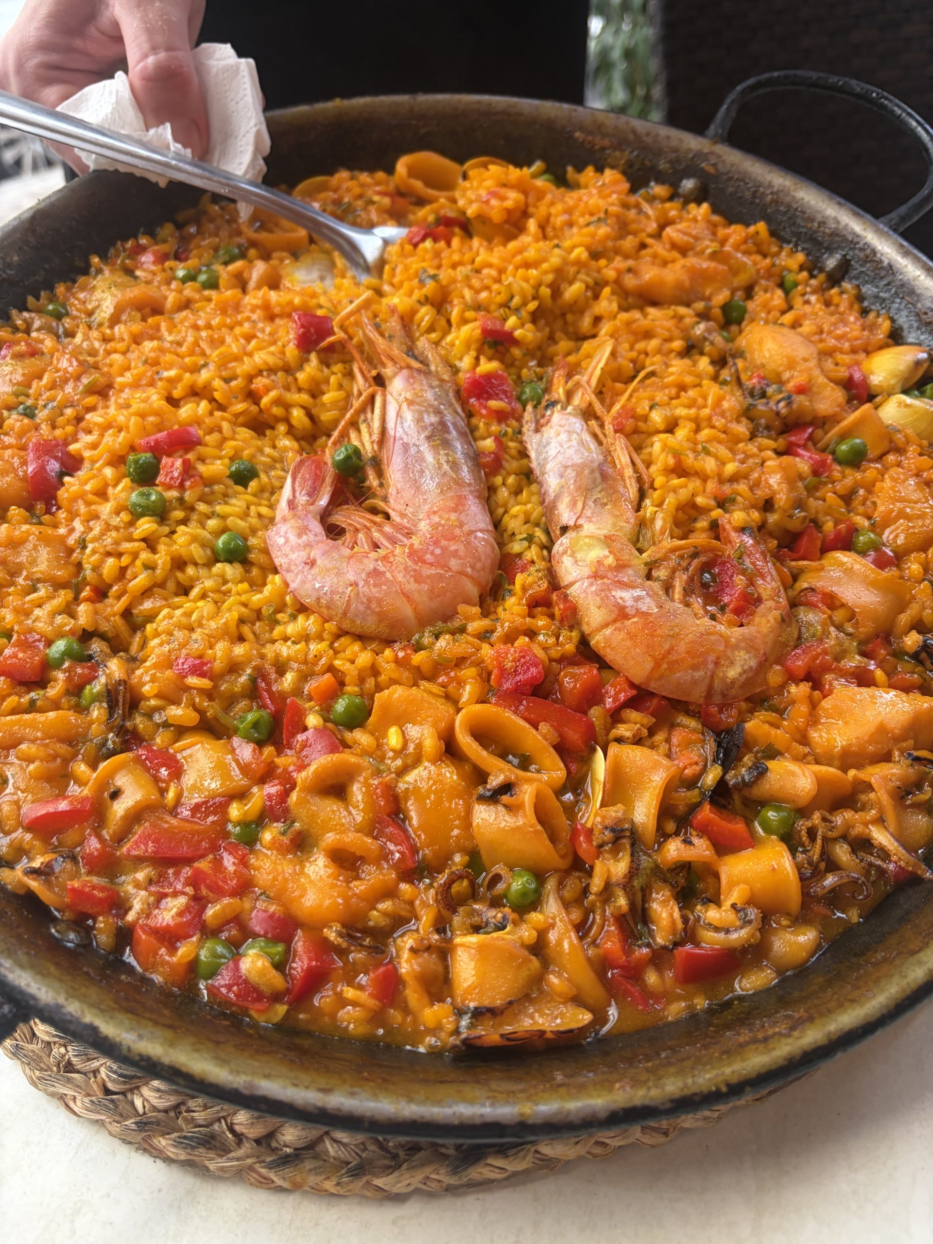 Seafood Paella in Palma, Mallorca, Spain