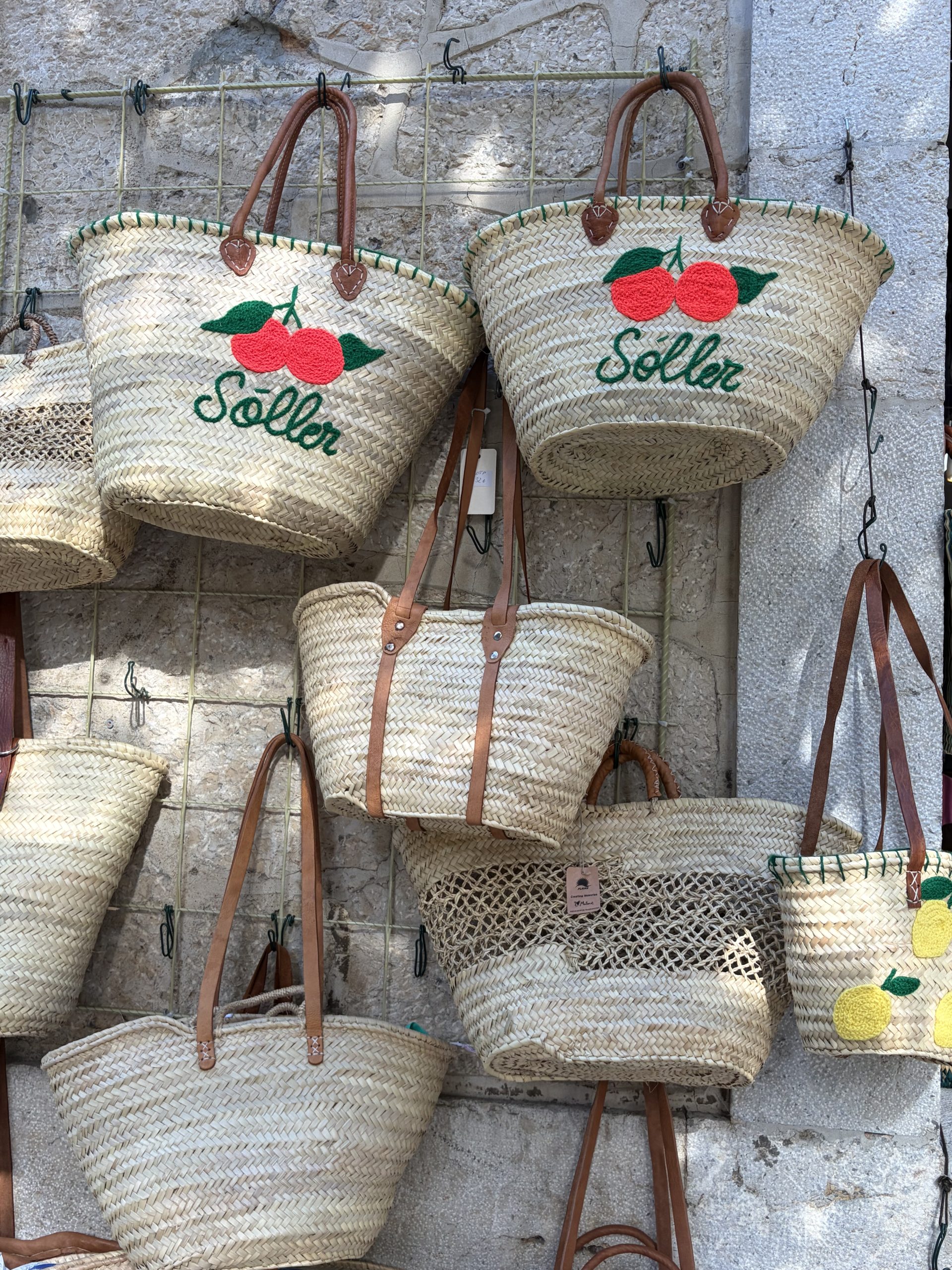 Artisan bags in Soller, Mallorca